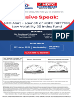 Invite - NFO Alert - Launch of HDFC NIFTY100 Low Volatility 30 Index Fund