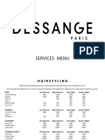 Dessange Menu Updated April 14