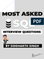 SQL Interview Questions Sheet