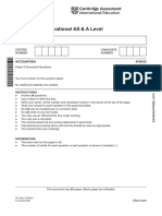 Cambridge International AS & A Level: Accounting 9706/22