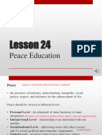 Lesson 24 Peace Education