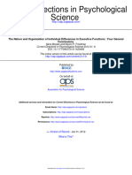 The Nature and Organization of Individual Differences in Executive Functions: Four General Conclusions Miyake - 2012