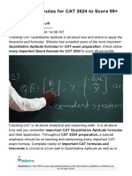 Important Formulas For CAT 2024 To Score 99+ Percentile: Vipra Shrivastava