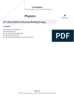 23.1 Mass Defect & Nuclear Binding Energy