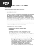 Dissimilatory and Assimilatory Nitrate Reduction