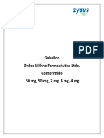 Bula Gaballon Com 20 Comprimidos Zydus Nikkho 119