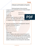 NEET Classification of Elements and Periodicity in Properties Important Questions