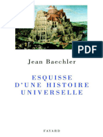 Esquisse D'Une Histoire Univers Jean Baechler