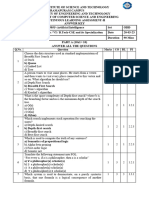 Answer Key 18CSC305J AI CT II QP ODD III E