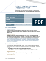 SOX Control Deficiency Assessment Form