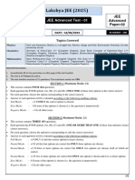 Advance Practice Test 01 (Paper 02) - Test Paper (PCM) - Lak