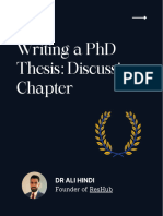 Writing A PHD Thesis - Discussion Chapter (Dr. Ali Hindi - LinkedIn)