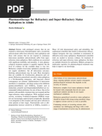 Pharmacotherapy For Refractory and Super-Refractory Status Epilepticus in Adults