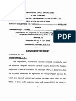 Dangote Industries LTD Tanzania Vs WARNERCOM T Limited (Civil Appeal No 292 of 2022) 2024 TZCA 359 (14 May 2024)