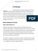 Beam Deflection Formula - Definition, Equations and Examples