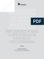 A Democracia Participativa No Mabito Do Sistema Nacional de Cultura