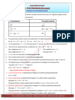 POLYNOMIALS Notes