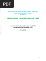 Stakeholder Engagement Plan SEP BD Rural Water Sanitation and Hygiene For Human Capital Development Project P169342