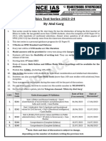 Ethics Test Series Details