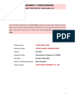 Assessment 3 Feedforward