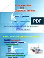 Water Analysis For Environmental Studies