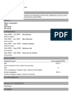 Resume Badige Format2