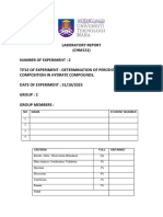 Laboratory Report Experiment 2 CHM131