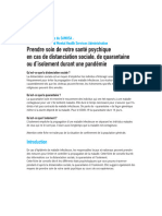 Prendre Soin de Votre Santé Psychique en Cas de Distanciation Sociale