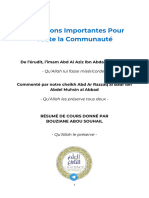 PDF - Les Leçons Importantes Pour La Communauté - Bouziane Abou Souhail