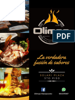 Olimpo Restaurante - Carta