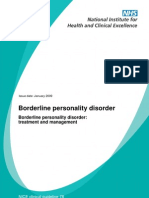 NICE Guidelines 2009 - Borderline Personality Disorder Treatment and Management