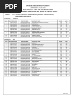 Pondicherry University: Provisional Select List - Iii (Based On Cuet P.G. Score)