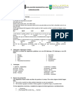 EVALUACIÓN DIAGNOSTICA 2024 - Comunicación 3 Secundaria