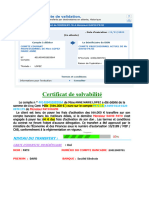 Certificat de Solvabilité: Transfert en Attente de Validation