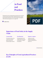 Introduction To Food Safety and Good Agricultural Practices