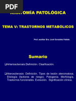 Conferencia 2 Trastornos Metabólicos. Arteriosclerosis