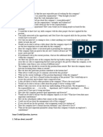 Mock Interview Rubric