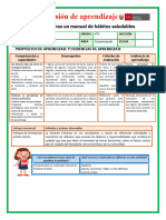 Sesión Comunicación - Leemos Un Manual de Hábitos Saludables