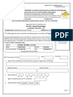 Application M.Phil Clinical Psychology 24 2025