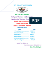 Operation Research Group Assignment Part 1&2