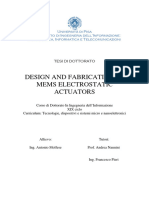 Design and Fabrication of Mems Electrostatic Actuators