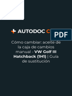 Cómo Cambiar - Aceite de La Caja de Cambios Manual - VW Golf III Hatchback (1H1) - Guía de Sustitución