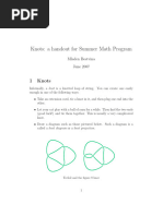 Knots-A Handout For Summer Math Program