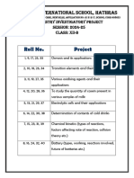 Class XII - B Chemistry Investigatory Project