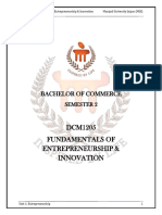 Fundamentals of Entrepreneurship & Innovation Book-1