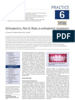 Practice: Orthodontics. Part 6: Risks in Orthodontic Treatment