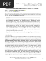 Computational Chemistry in Graduation Courses of C