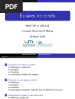 Espaces Vectoriels: Mustapha Ghilani