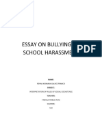 Essay On Bullying or Harassment at School