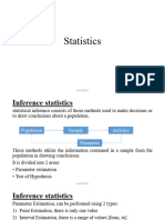 Probability and Statistics 3 - INFERENCE STATISTICS